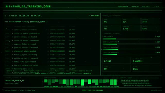 Python AI Training Terminal Neural Network.