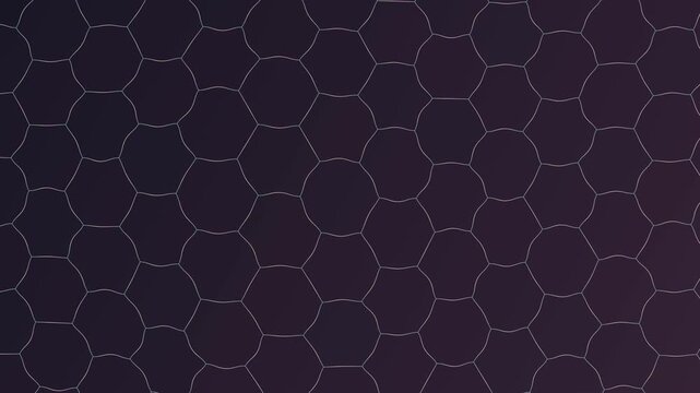 Curved soap film boundaries redistribute around a moving pressure region, with three way junctions and subtle iridescent membrane color on a dark plum background in a seamless ten second animation.