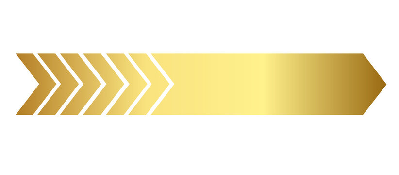 3d golden arrow sign