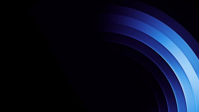 Circle radial ripple 3d pattern Glowing Blue Light Beam Fluted Glass Seamless Loop Video, Abstract Concentric Ribbed Ring Motion Graphics, Futuristic Cybernetic Distortion &ndash; Concentric reeded glass
