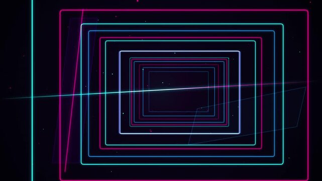 Abstract cybernetic portal matrix seamless loop glowing neon