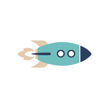 Cartoon rocket ship illustration