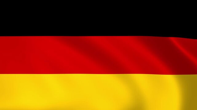 Germany flag waving in the wind, German national flag background 4k animation.