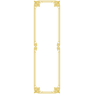 Luxury gold frames set elegant golden vintage banners with corner ornaments and typographic borders