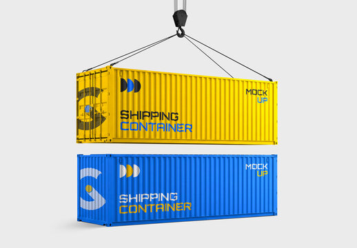 Shipping Container Branding Mockup