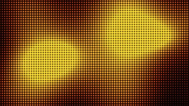 Golden grid distorts and reforms into a blurred human silhouette
