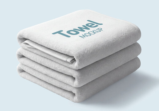 Stack White Towel Mockup