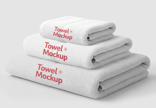 Folded Stacked Towel Mockup