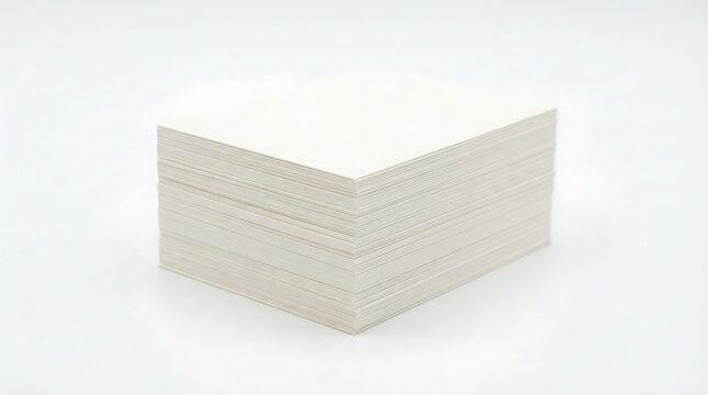 A stack of white notecards on a plain background for writing or note-taking purposes