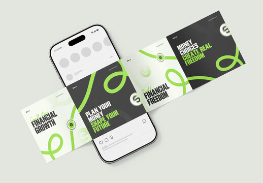 Financial Social Media Carousel Mockup