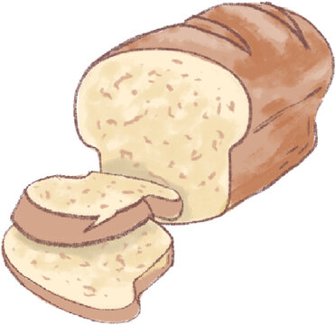 Freshly baked soft bread roll bun illustration isolated on transparent background