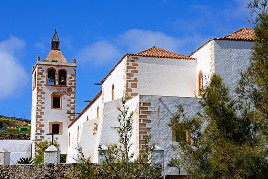 Santa Maria church in the Plaza Santa Maria, Betancuria, Fuerteventura, Canary Islands, Spain, Europe.