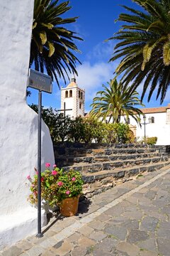 Santa Maria church in the Plaza Santa Maria, Betancuria, Fuerteventura, Canary Islands, Spain, Europe.