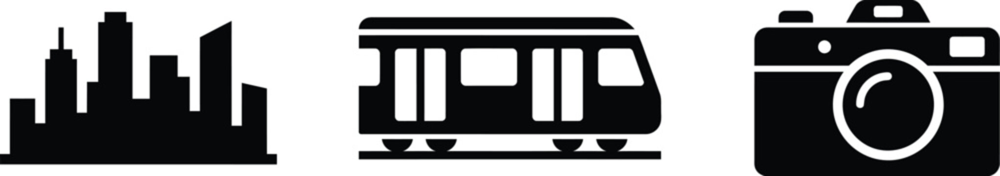 Black and White Car and Truck Collection Vector Illustration Set Isolated Transportation Vehicles Icons for Web Business Technology and Street Design
