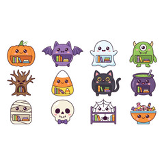Fototapeta premium Cute cartoon animals and vehicles in a playful collection.
