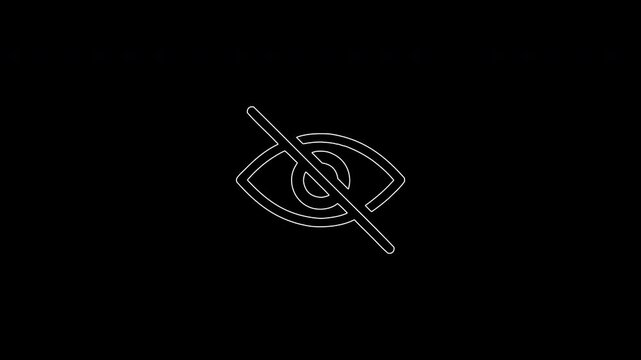 Animated no watching icon appearing on screen