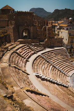 Ancient Roman Theatre of Cartagena in Murcia, Spain