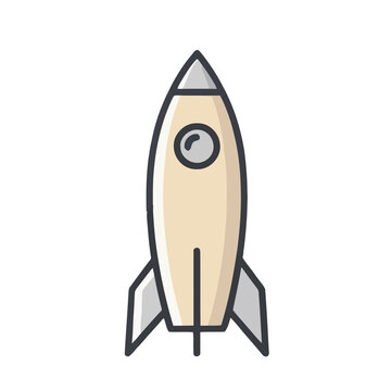 Stylized rocket ship icon