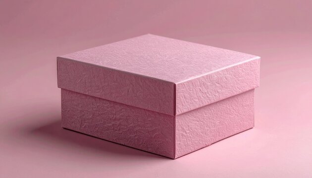Dusty pink cardboard gift box with textured paper finish for luxury products, jewelry, cosmetics, and handmade gifts