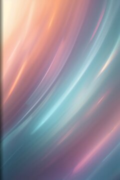 Abstract background with soft flowing light waves in pastel pink and blue tones, elegant motion blur effect