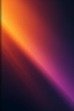 Abstract light leak effect with diagonal rays of warm orange and magenta fading into a dark blue background