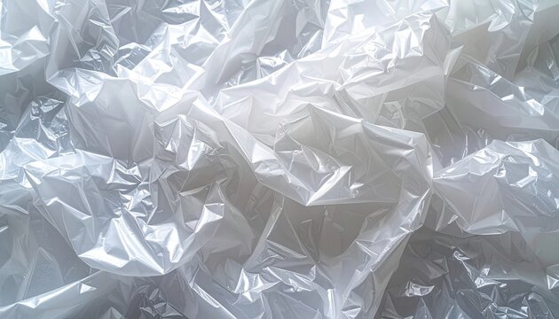 Wrinkled plastic bubble wrap sheet showing protective cushioning texture for packaging, logistics, and shipping concepts