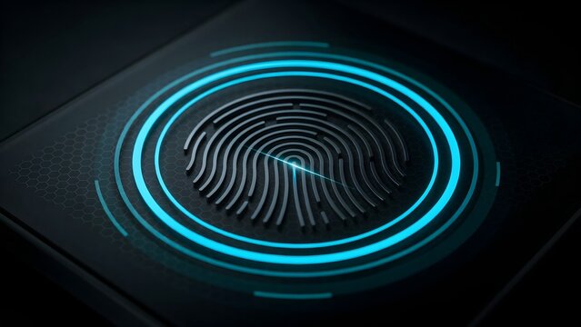 Advanced biometric fingerprint scanner with illuminated circular sensor technology