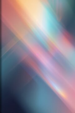 Abstract light refraction background with diagonal lens flare and soft colorful glowing beams