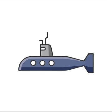 Cartoon submarine illustration