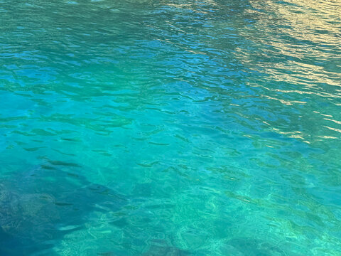 Calm rippled sea water surface