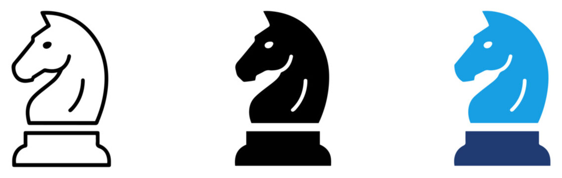 chess knight strategy business icon