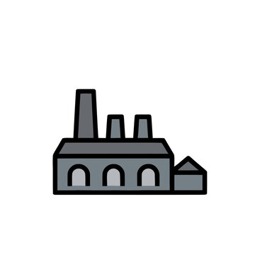 Industrial factory building icon