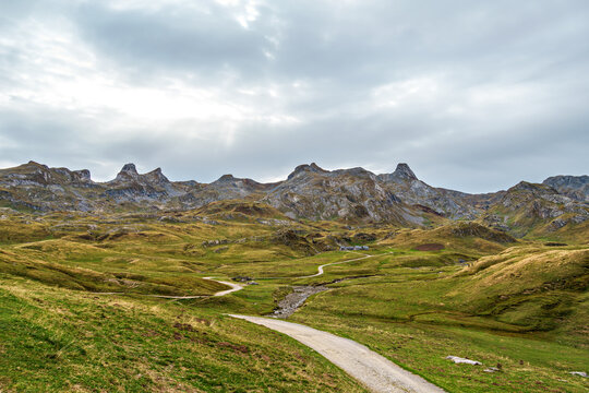 Col du Pourtalet, France. Mountain pass in the French Pyrenees massif, symbol of the Tour de France