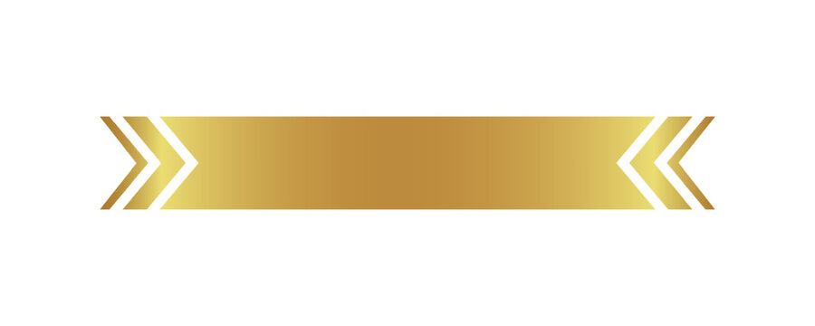 Elegant golden ribbon banner designs