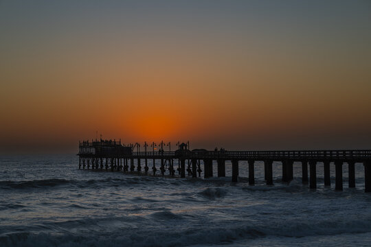 Sunset over Swakopmund Pier
