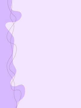 Minimalist abstract background featuring an organic blob shape on the left side with two simple lines, creating a clean modern composition with ample copy space.