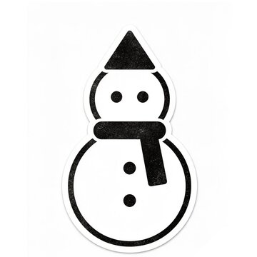 snowman on a white background