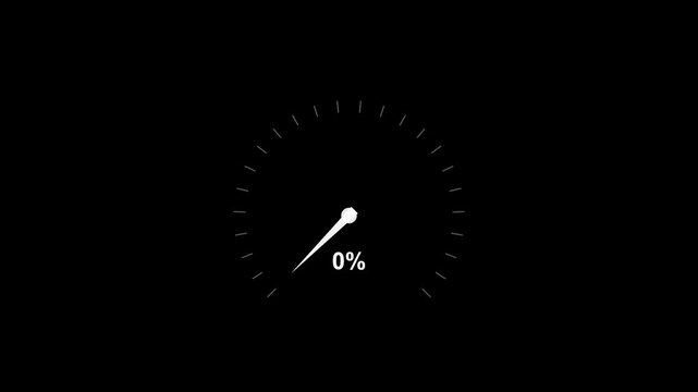 Digital speedometer percentage loader interface