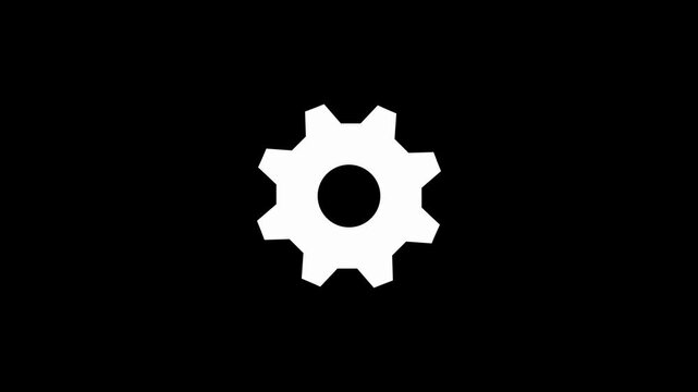 Update neon setting icon setup animation in black background screen.