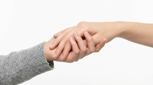 Two People Shake Hands Signaling Trust and Cooperation.