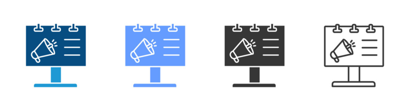 ADVERTISEMENT icon set multiple style collection