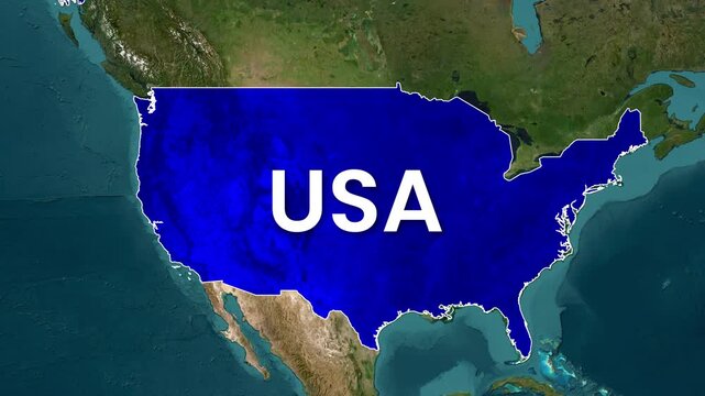 New York state digital map animation video for educational projects