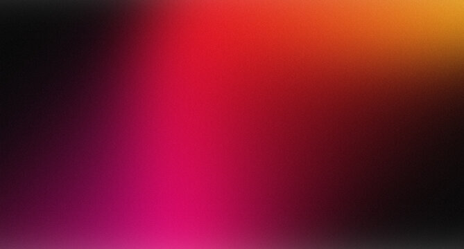 Abstract gradient background with grainy texture in vibrant red orange and black color tones