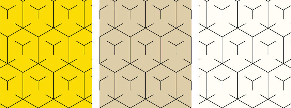Gold luxury geometric seamless pattern with abstract line design for Christmas background