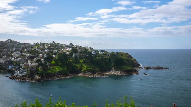 Fowey Harbour timelapse, Cornwall, UK.  Whole day timelapse showing tides and movement of many boats
