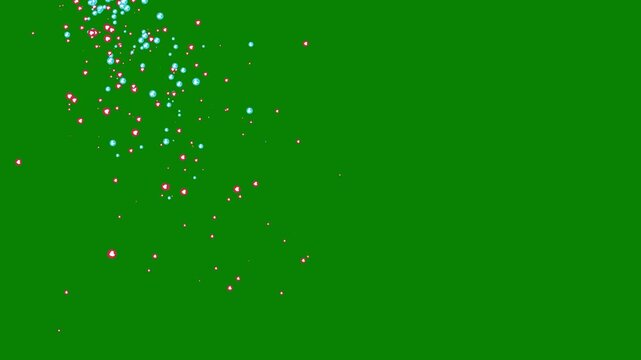 Emoji social media element, Live streaming style animated icon. Animated flying laugh emoji particles on green background, Stream reactions in social media.4k animation video