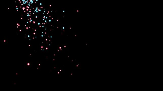 Emoji social media element, Live streaming style animated icon. Animated flying laugh emoji particles on black background, Stream reactions in social media.4k animation video