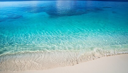 Fototapeta premium Summer With Clear Water Sea And Sandy White Sand Beach