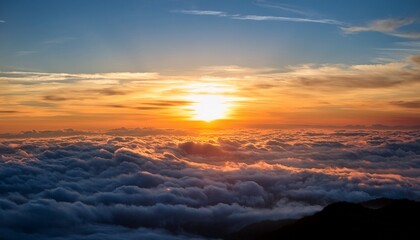 Obraz premium Sunset Over The Clouds