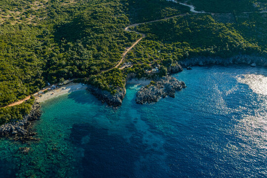 Jala Beach Rocky Coastal Cove and Secluded Beach Aerial View